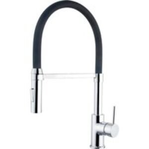 Orly Pull Out Monobloc Mixer Kitchen Tap Chrome with Black Hose