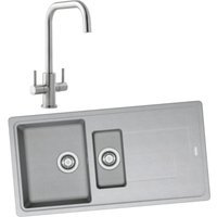 Franke 994722 1.5 Bowl Inset Sink Urban Grey and Colmar Monobloc Sink Mixer Chrome Pack