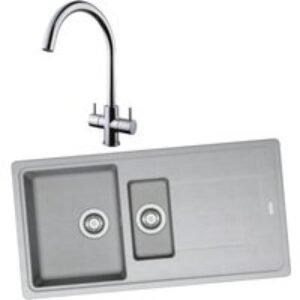 Franke 994727 1.5 Bowl Inset Sink Urban Grey and Chantilly Monobloc Sink Mixer Chrome Pack