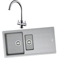 Franke 994727 1.5 Bowl Inset Sink Urban Grey and Chantilly Monobloc Sink Mixer Chrome Pack