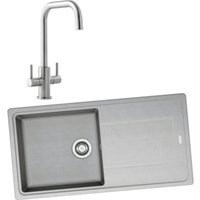Franke 994721 Single Bowl Inset Sink Grey and Colmar Monobloc Sink Mixer Chrome Pack