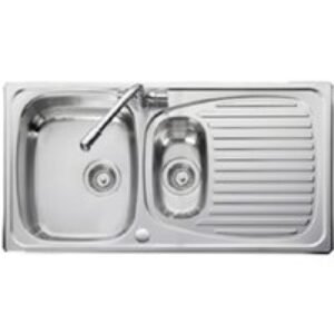 Leisure Euroline 1.5 Bowl Stainless Steel Sink & TAD 2 Tap Hole