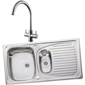 Leisure Euroline 994782 1.5 Bowl Inset Sink and Chantilly Monobloc Sink Mixer Pack