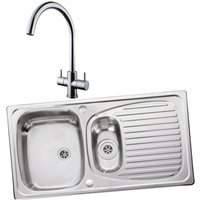Leisure Euroline 994782 1.5 Bowl Inset Sink and Chantilly Monobloc Sink Mixer Pack