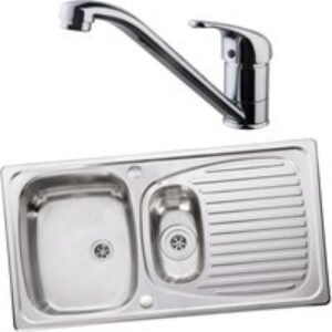 Leisure Euroline 994746 1.5 Bowl Inset Sink and Corte Monobloc Sink Mixer Pack