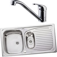 Leisure Euroline 994746 1.5 Bowl Inset Sink and Corte Monobloc Sink Mixer Pack