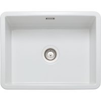 Rangemaster Rustique Single Bowl Inset Or Undermount Sink White 598 x 462mm