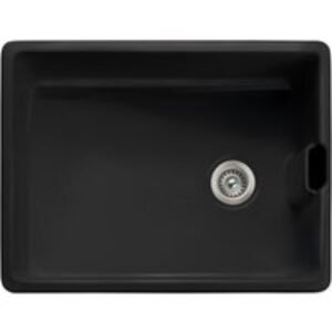 Rangemaster CGR595mB/ Grange Belfast Sink with Waste and Plumbing Kit Matt Black 595 x 455mm