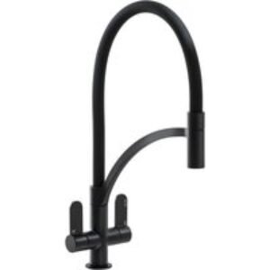 Abode AT2183 Genio Semi Professional Kitchen Mixer with Pull Around Hose Matt Black