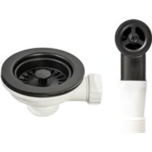 Abode AX1144 Waste with Round Overflow Matt Black