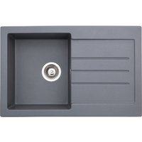 Abode Xcite 1 Bowl Inset Grey Composite Kitchen Sink