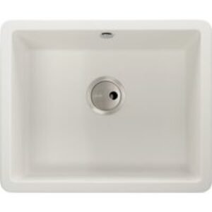 Abode AW3127 Matrix SQGR15 1.0 Bowl Undermount Or Inset Kitchen Sink White Granite