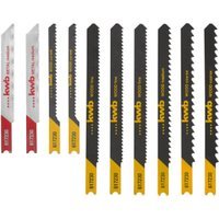 Einhell kwb 10 Piece U-Shank Jigsaw Blade Set