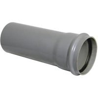 FloPlast 110mm Soil Pipe Single Socket 3m – Grey