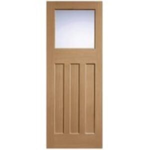 LPD Internal 1 Lite DX 30s Unfinished Oak Solid Core Door - 813 x 2032mm