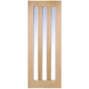 LPD Internal Utah 3 Lite Pre-Finished Oak Solid Core Door 610 x 1981mm