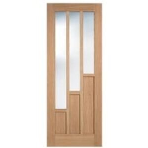 LPD Internal Coventry 3 Lite Unfinished Oak Solid Core Door - 762 x 1981mm