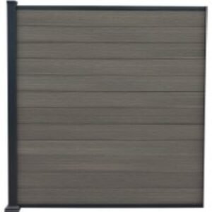 Piranha Antique Grey 6ft Bolt-Down Composite Fence Kit 6ft