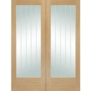 XL Joinery Suffolk Fully Glazed Internal Oak French Doors - 1981 x 1524mm