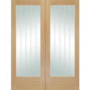 XL Joinery Suffolk Fully Glazed Internal Oak French Doors - 1981 x 1220mm