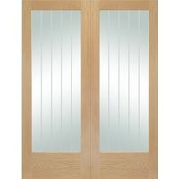 XL Joinery Suffolk Fully Glazed Internal Oak French Doors – 1981 x 1220mm