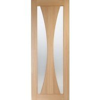 XL Joinery Verona Fully Glazed Oak Patterned FD30 Internal Fire Door – 1981 x 838mm