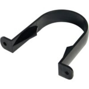 FloPlast 68mm Round Line Downpipe Clip - Black