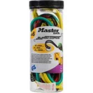 Master Lock Bungees with Hooks - Pack of 6