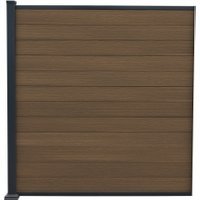 Piranha Brown Cedar 6ft Bolt-Down Composite Fence Kit 6ft