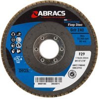 Abracs ABFZ115B040 Zirconium Flap Discs Coarse 40 Grit  – 115 x 22.23mm