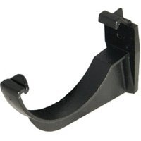 FloPlast 112mm Cast Iron Style Round Line Gutter Fascia Bracket – Black