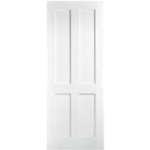 LPD Internal London 4 Panel Primed White FD30 Fire Door - 838 x 1981mm