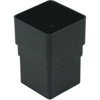 FloPlast 65mm Square Line Downpipe Socket – Black