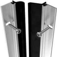 Wickes 5028mm Full Door Metal Draught Excluder - Aluminium