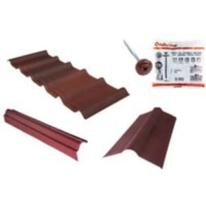 Onduline Onduvilla Shed Roof Kit For 8x6ft Roofs - Red