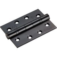 Grade 13 102 x 76 x 3mm Ball Bearing Door Hinge - Matt Black