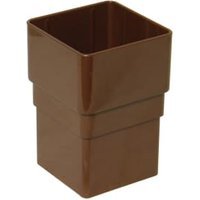 FloPlast 65mm Square Line Downpipe Socket – Brown