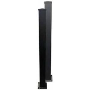 Readymade Gates RMGP16 Aluminium Flanged Gate Post 100 x 100 x 3000mm - Black