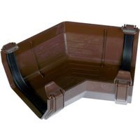 FloPlast 114mm Square Line Gutter Angle 135° – Brown