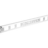 Homelux 6mm PVC Straight White Tile Trim – 2.5m