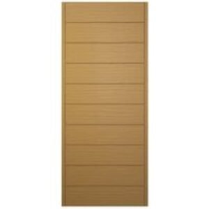 JCI Ultimate Oslo Oak External Hardwood Door with Handle - 1981 x 762mm