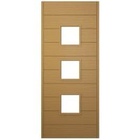 JCI Ultimate Malmo Oak External Hardwood Door with Handle – 2032 x 813mm
