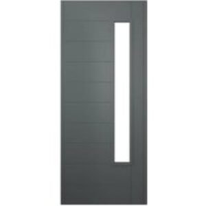 JCI Ultimate Stockholm Grey External Hardwood Door with Handle - 1981 x 762mm