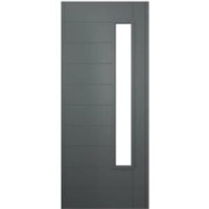 JCI Ultimate Stockholm Grey External Hardwood Door with Handle - 2032 x 813mm