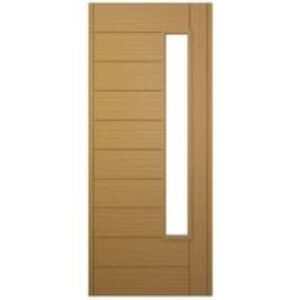 JCI Ultimate Stockholm Oak External Hardwood Door with Handle - 2032 x 813mm