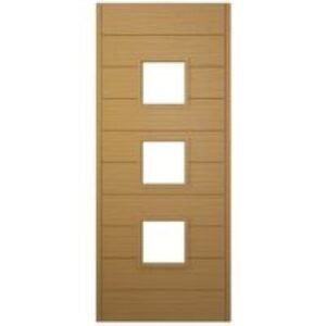 JCI Ultimate Malmo Oak External Hardwood Door with Handle - 1981 x 838mm