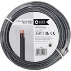 Pitacs 3 Core 6243Y Grey Earth Cable - 1.0mm² - 10m