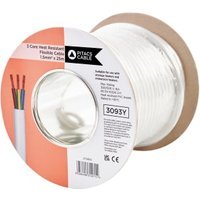 Pitacs 3 Core 3093Y White Heat Resistant Flexible Cable – 1.5mm² – 25m