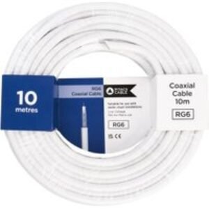 Pitacs RG6 White Coaxial Cable - 10m
