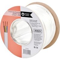 Pitacs 3 Core 3093Y White Heat Resistant Flexible Cable – 0.75mm² – 25m